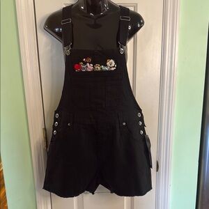 BT21 Black Short-Alls Hot Topic Adventures Are More Fun With Friends Size Medium